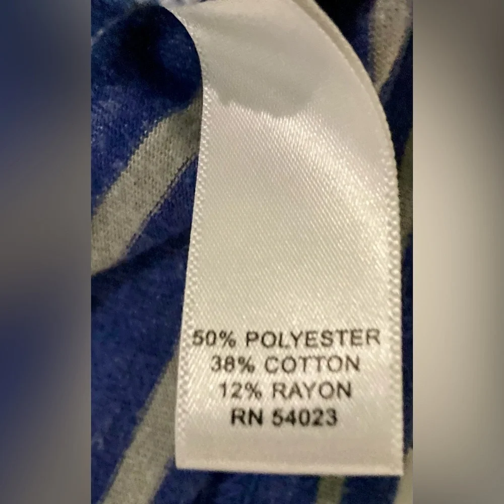 Banana Republic Men’s Large Blue/Grey‎ Striped Vintage T Polo Shirt